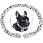 Cuban Chain Diamond Walking Metal Chain Collar