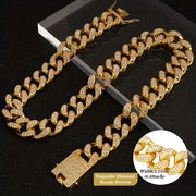 Cuban Chain Diamond Walking Metal Chain Collar