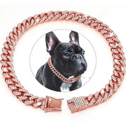 Cuban Chain Diamond Walking Metal Chain Collar