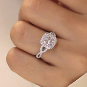 BRILLIANT CUBIC ZIRCONIA LUXURY ENGAGEMENT RING