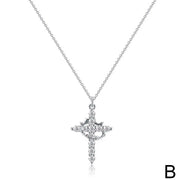 Eternal Grace – Cross & Crown Necklace