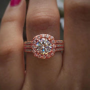BRILLIANT CUBIC ZIRCONIA LUXURY ENGAGEMENT RING